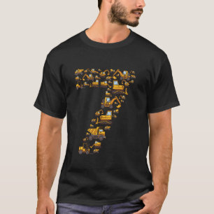 7e Verjaardag Bouwwagen - Graafmachine Bulldo T-shirt
