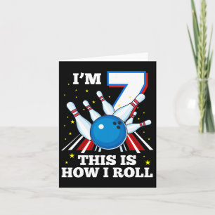 7e verjaardag bowlen ik ben 7 Dit is hoe ik grappi Kaart