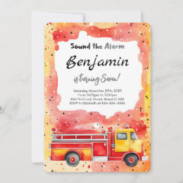 7e verjaardag brandweerwagen kaart