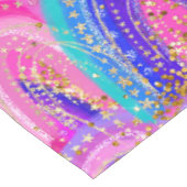 7e Verjaardag Bright Rainbow Gold Glitter Tafelkleed (Gekanteld)