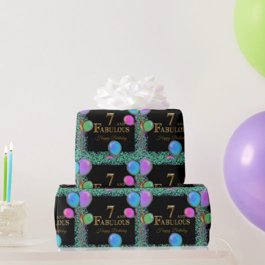 7e verjaardag cadeaupapier (Feestgeschenken)