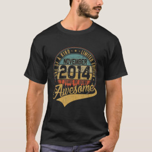 7e verjaardag cadeauretro november 2014 7 jaar oud t-shirt
