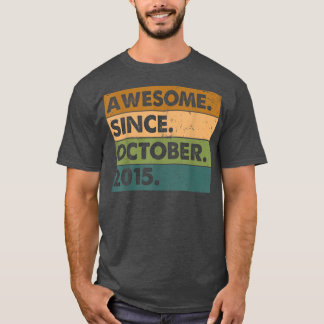 7e verjaardag cadeautjes Geweldige sinds oktober 2 T-shirt