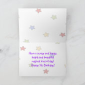 7e Verjaardag Clowns Ballonnen Kaart (Binnen)