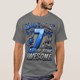 7e verjaardag Comic Style Geweldig sinds 2016 7 ja T-shirt