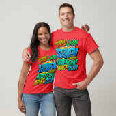 7e verjaardag Comic Style Geweldig sinds 2017 7 ja T-shirt (Unisex)