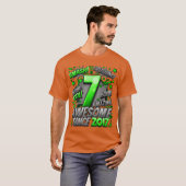 7e verjaardag Comic Style Geweldig sinds 2017 7 ja T-shirt (Voorkant volledig)