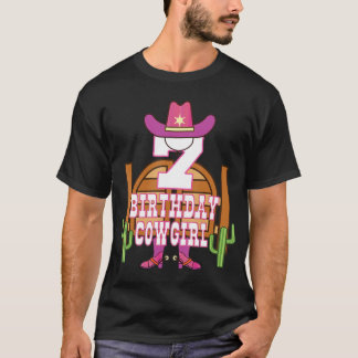 7e verjaardag Cowgirl 7 jaar oud meisje Rodeo Love T-shirt