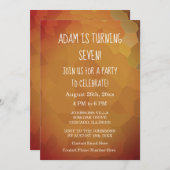 7e verjaardag Custom Terracotta Gold Abstract 2024 Kaart (Voorkant / Achterkant)