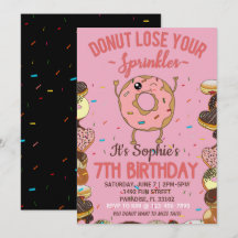7e verjaardag Donut verlies je sprinkles meisjesfe