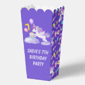 7e Verjaardag Eenhoorn met Cake Favoriete Box Bedankdoosjes (Voorkant)