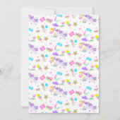 7e Verjaardag Eenhoorn met Uitnodiging van de Taar (Achterkant)