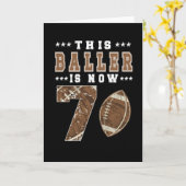 7e verjaardag Football speler 7 jaar oud Kaart (Gele Bloem)