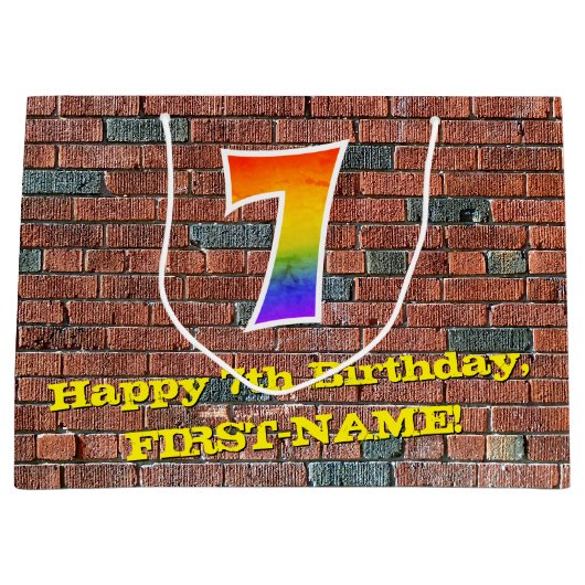 7e verjaardag: Fun, door Graffiti geïnspireerde re Groot Cadeauzakje (Voorkant)