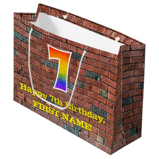 7e verjaardag: Fun, door Graffiti geïnspireerde re Groot Cadeauzakje (Voorkant Gekanteld)