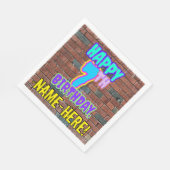 7e verjaardag ~ Fun, door Urban Graffiti geïnspire Servet (Hoek)