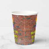 7e verjaardag: Fun Graffiti-geïnspireerde regenboo Papieren Bekers (Rechts)