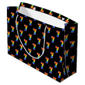 7e verjaardag: Fun Rainbow Event Number 7 Pattern Groot Cadeauzakje (Achterkant Gekanteld)