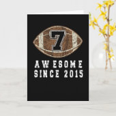 7e verjaardag geboren in 2015 Football jongen 7 ja Kaart (Gele Bloem)