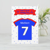 7e verjaardag gepersonaliseerde partijuitnodiging kaart (Staand voorkant)