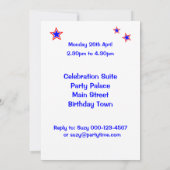 7e verjaardag gepersonaliseerde partijuitnodiging kaart (Achterkant)