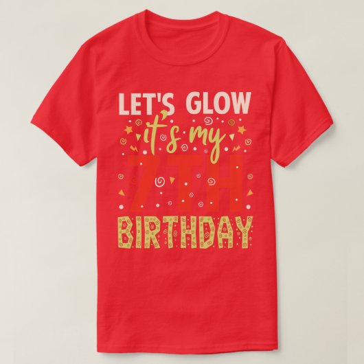7e verjaardag geschenken t-shirt (Design voorkant)