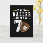 7e verjaardag Gift Baseball Player 7 jaar oude jon Kaart (Gele Bloem)