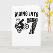 7e verjaardag Gift Dirt Bike 7 jaar oude motocross Kaart (Gele Bloem)
