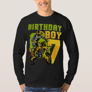 7e verjaardag Gift Party Motorcross Dirt Bike Race T-shirt