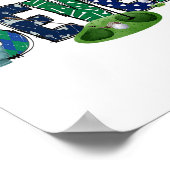 7e Verjaardag Golf Theme Party Golf Girl Boy Birth Poster (Hoek)