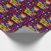 7e verjaardag: Het liefhebbende Kunstpatroon van d Cadeaupapier (Hoek)