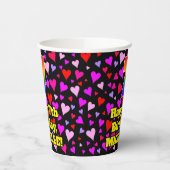 7e verjaardag: Het liefhebbende Kunstpatroon van d Papieren Bekers (Links)