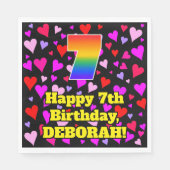 7e verjaardag: Het liefhebbende Kunstpatroon van d Servet (Voorkant)