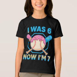7e Verjaardag Honkbal Donut Thema Tri-Blend Shirt