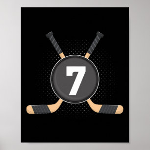 7e verjaardag ijshockey 7 jaar oud thema verjaarda poster