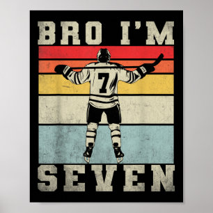 7e Verjaardag IJshockey Jongen 7 Jaar Oud Hockey S Poster
