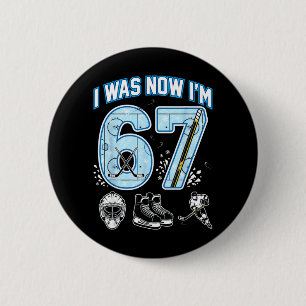 7e verjaardag Ik was 6 Ik ben 7 Zes Zeven 67 IJsho Ronde Button 5,7 Cm