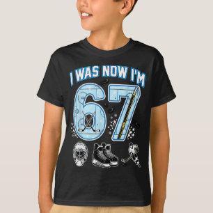 7e verjaardag Ik was 6 Ik ben 7 Zes Zeven 67 IJsho T-shirt