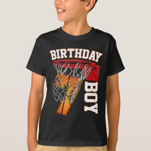7e verjaardag Jongen Basketball 7 jaar oud Theme P T-shirt