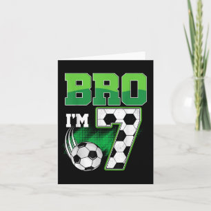 7e Verjaardag Jongen Bro Im 7 Jaar Oud Voetbal Ver Kaart