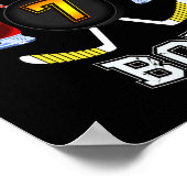 7e verjaardag Jongen - Ice Hockey 7 jaar oud kind Poster (Hoek)