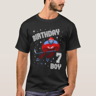 7e verjaardag jongen ijshockey 7 jaar oud grappige t-shirt