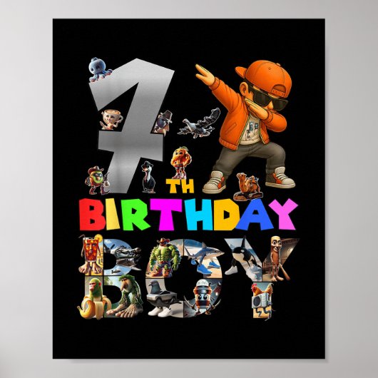 7e Verjaardag Jongen Italiaanse Brainrot Voor Kind Poster (Voorkant)