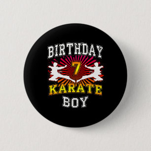 7e Verjaardag Jongen - Karate 7 jaar oud Kind Ronde Button 5,7 Cm