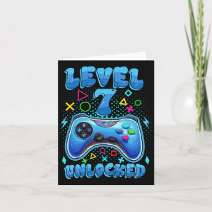 7e verjaardag jongen level 7 vrijgespeeld videospe kaart