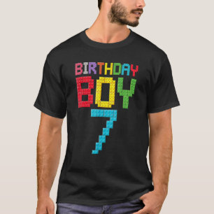 7e verjaardag Jongen meester bouwer 7 jaar oud blo T-shirt