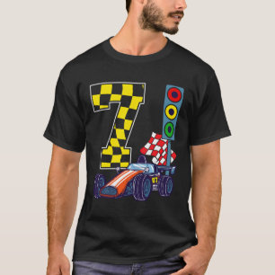 7e verjaardag jongen race auto verkeerslichten rac t-shirt