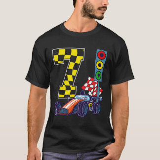 7e verjaardag jongen race auto verkeerslichten rac t-shirt