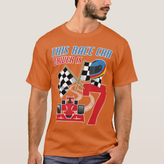 7e Verjaardag Jongen Race Vlag 7 jaar oud Racing D T-shirt