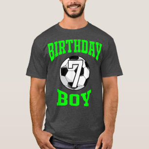 7e verjaardag Jongen Voetbal 7 jaar oud kind T-shirt
